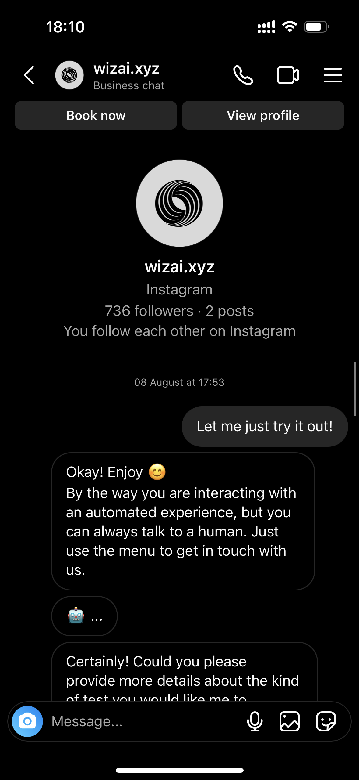 WizAI Instagram